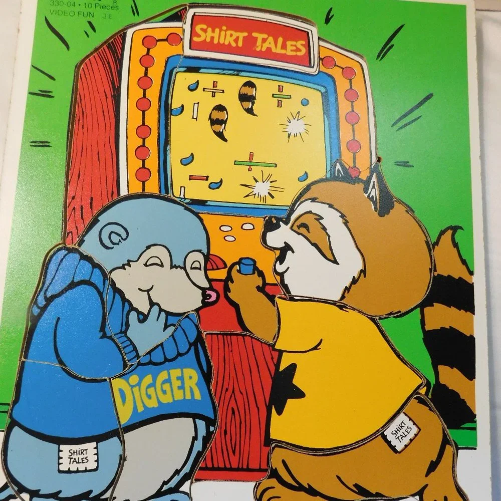 Vintage Playskool Wood Puzzles Shirt Tales - Lucy and Snoopy - Bogey